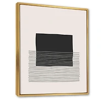 Designart Minimal Geometric Lines And Squares VIII FLOAT FRAME WALL ART