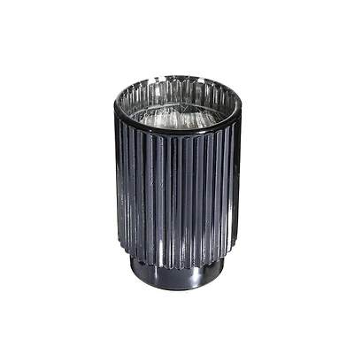 11.3 Oz Nervuré Electroplated Bougie Parfumée (Charm Minuit) - Set of 2