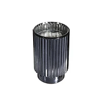 11.3 Oz Nervuré Electroplated Bougie Parfumée (Charm Minuit) - Set of 2