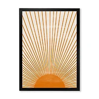 Designart Imprimé soleil orange III Art mural encadr