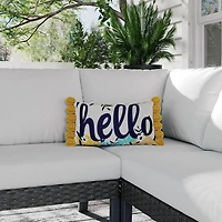 Coussin de banc décoratif pour patio Hello Rêveur HOMETRENDS 50,8 cm x 30,5 cm Hydrofuge, traitement anti-UV