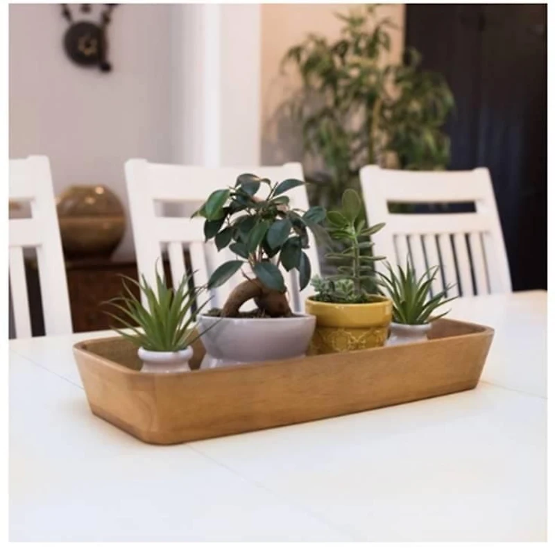 Better Homes & Gardens - Bol de service ovale en bois d'acacia, finition naturelle marron Bol ovale en bois d'acacia