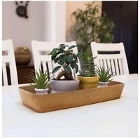 Better Homes & Gardens- Acacia Wood Oval Serving Bowl, Natural Finish Brown, Acacia Wood Oval Bowl
