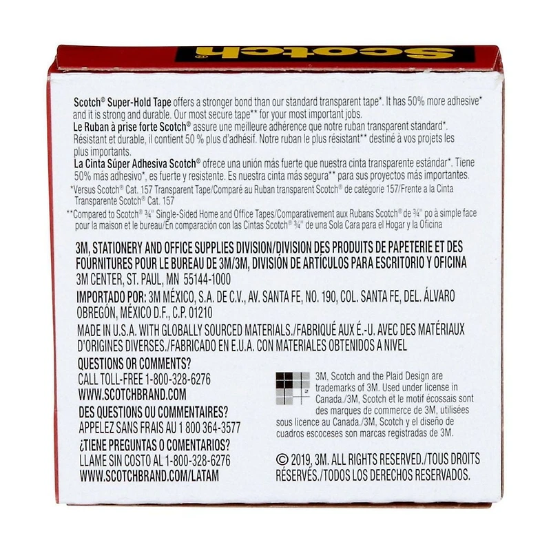 Ruban super adhérent 700K3-ESF-RP4 Scotch®, 3/paquet 3 Par Paquet