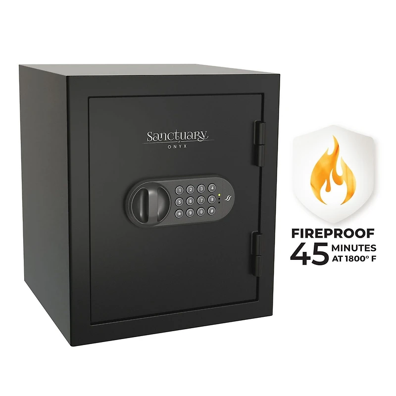 ONYX Series 15.75” Tall Home Safe, Steel Office Safe with Electronic Lock, Top Security Safe<br> With Electronic Lock & Fire Protection (1.01 Cu. Ft.) - SA-ONYX2