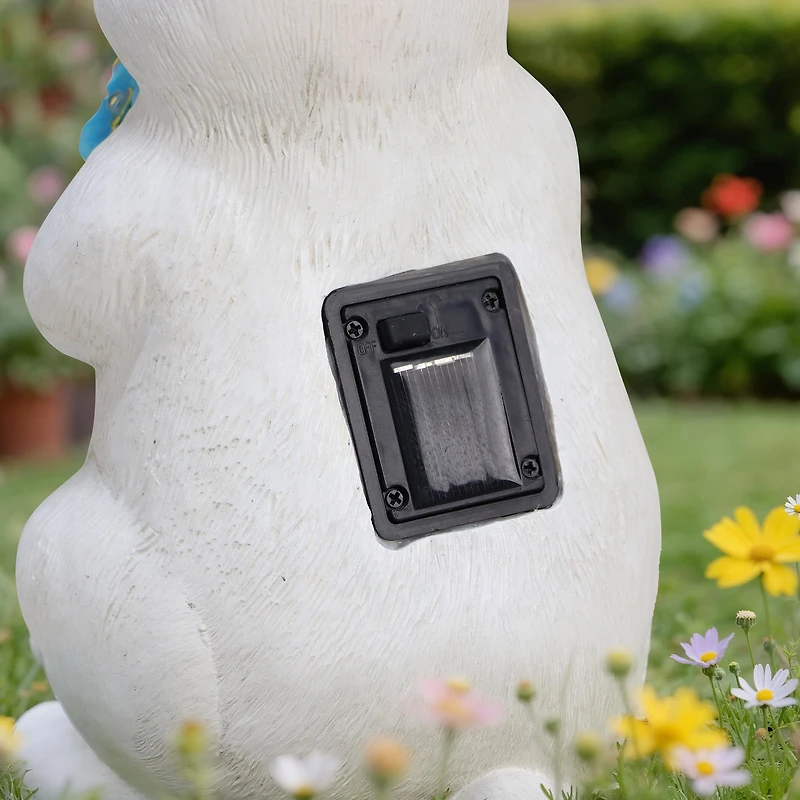 Statue de jardin de lapin solaire Mainstays