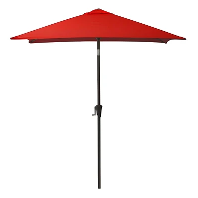 CorLiving 6.5ft x 6.5ft Square Durable Fabric Canopy Tilting Outdoor Umbrella with Steel Frame
