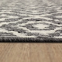 Mainstays SANCTION Modern Contemporary Lines Pattern Tufted Grey, Machine Washable Area Rug 5x7, Ideal for Living Room, Dining Area, and Bedroom