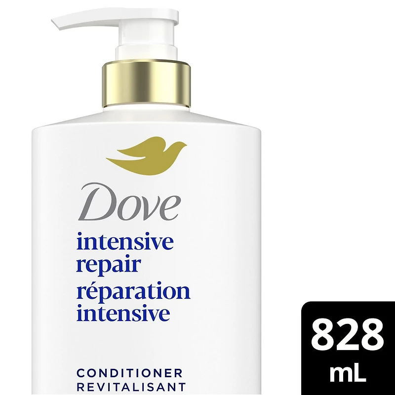 Dove Réparateur Intensif Après-shampoing pour Cheveux Abîmés avec Soin Bio-Protéine Liquide, 828mL