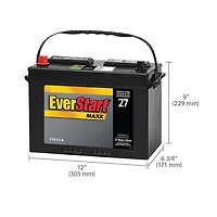 EverStart AUTO MAXX-27N, 12 Volt, Car Battery, Group Size 27, 710 CCA