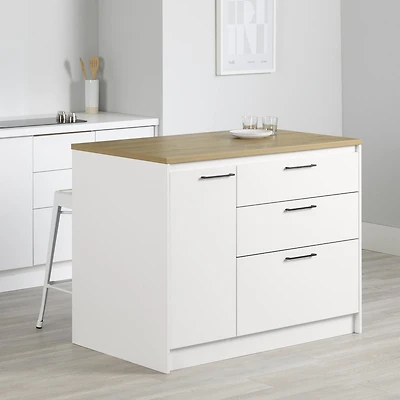 Southshore Myro Kitchen Island with Door and Drawers