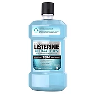 Rince-bouche Listerine Ultraclean Protection gencives Zero, Protection contre la gingivite, la plaque et le tartre, Antiseptique, antibactérien, Sans alcool, Soin buccodentaire, Menthe rafraîchissante 1l