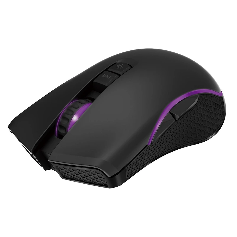 blackweb Wired RGB Illuminating and Programmable Gaming Mouse (Rich Black), Breathing Light Effect