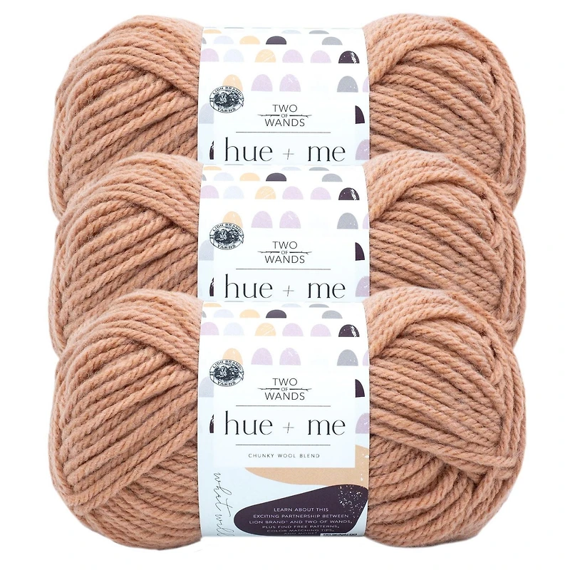 Fil Lion Brand Hue + Me Fil #5 Bulky/Chunky 125g/125m Paquet de 3