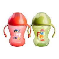 Gobelet d'entraînement à bec de Tommee Tippee, avec poignées, motifs assortis (8 oz, 7 m+, 2 pièces) 7 mois et plus