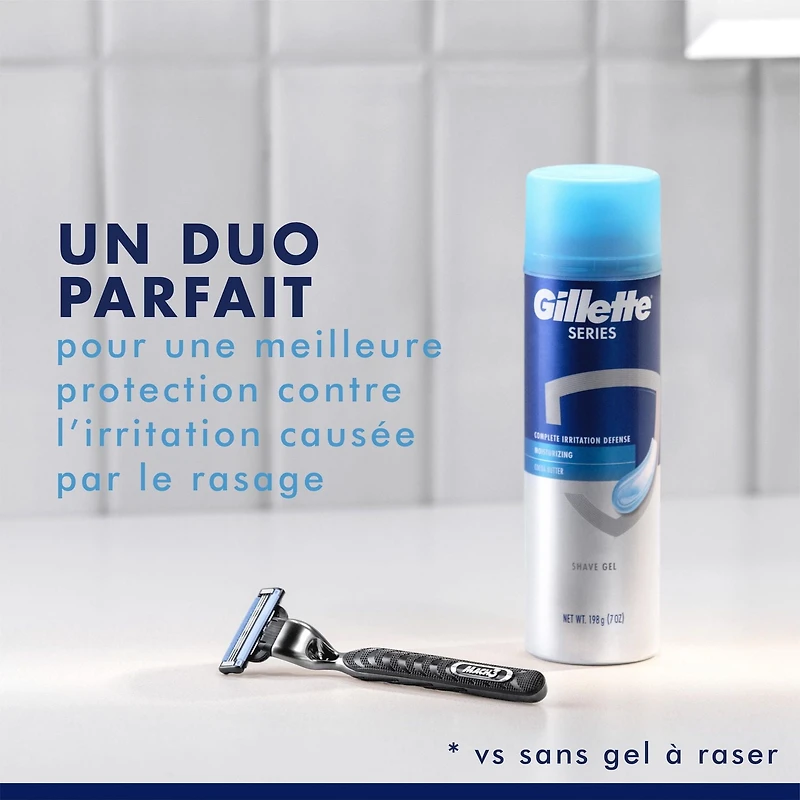 Cartouches de rechange Gillette Mach3, 12cartouches de rasoir, cartouches de rechange pour hommes avec bande lubrifiante, 3lames de rasoir pour un rasage de près 12CT