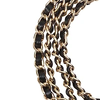 Artikl Vegan Leather & Metal Chain Crossbody Phone Strap - Black & Gold, Black & Gold, Univeral Crossbody Phone Strap