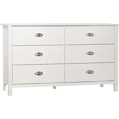 Kayla 6 tiroirs Commode, blanc
