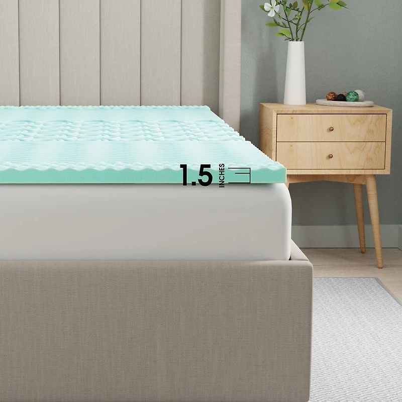 Surmatelas en mousse à mémoire de forme Dream Serenity® de 3,8 cm (1,5 po), 5 zones - D
