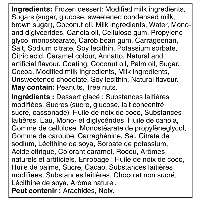 PARLOUR Vanilla Caramel Flavoured Frozen Dessert Bars, Chocolatey Coating, 16 x 80 ml