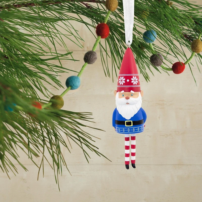 Hallmark Christmas Ornament (Gnome With Dangling Legs)