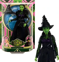 Universal Pictures Wicked Elphaba Fashion Doll & Accessories with Green Skin, Braided Black Hair, Posability & Removable Ballroom Look, Ages 4Y+