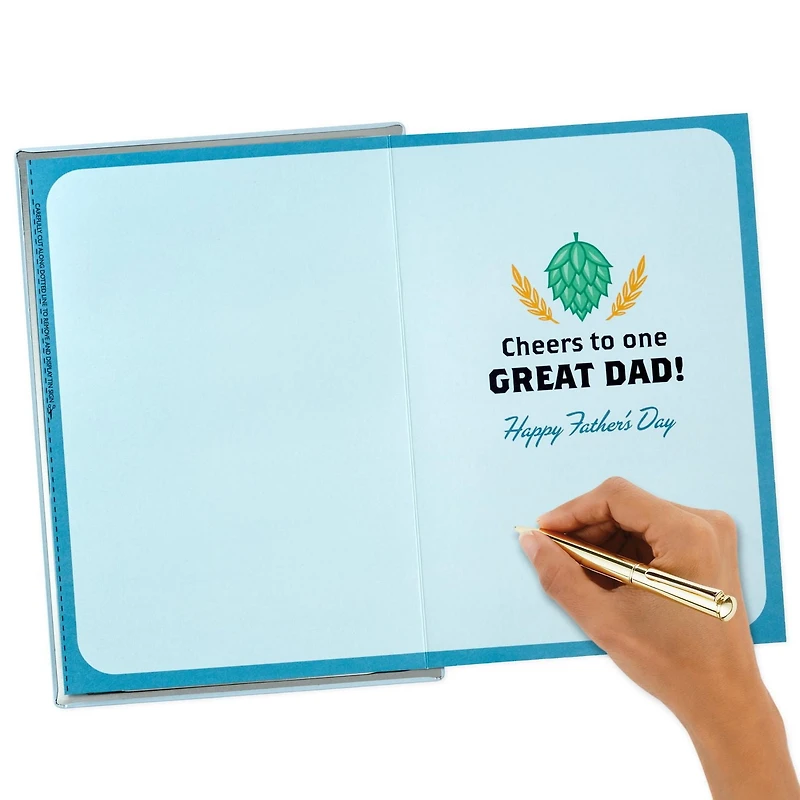 Hallmark Father's Day Card with Removable Tin Sign (Beer)