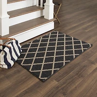 Mohawk Home Lewis Diamond Near Black/Tan Tufted Polyester Area Rug