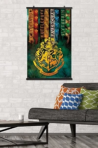 The Wizarding World: Harry Potter - House Crests Wall Poster, 14.725" x 22.375"