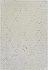 Tapis d'interieur abstrait Rug Branch Casa, beige creme, boheme - Salon, chambre, salle a manger et cuisine<br>