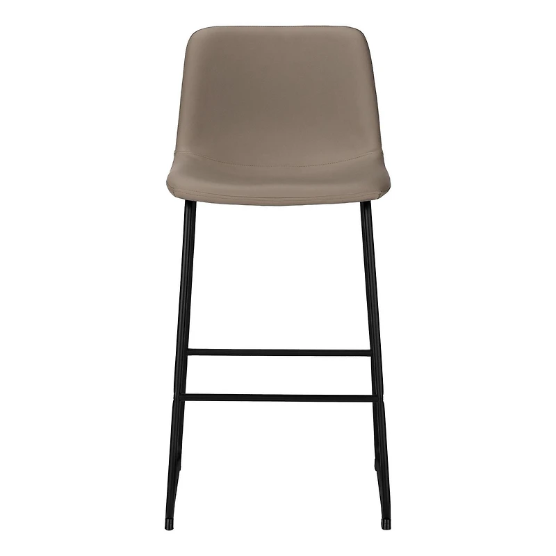 Monarch Specialties Chaise De Bureau, Hauteur Bar, Debout, Bureau, Travail, Pu D'aspect Cuir, Métal, Brun, Noir, Contemporain, Moderne