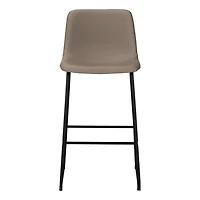 Monarch Specialties Chaise De Bureau, Hauteur Bar, Debout, Bureau, Travail, Pu D'aspect Cuir, Métal, Brun, Noir, Contemporain, Moderne