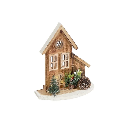 Maison En Bois Naturel À Led