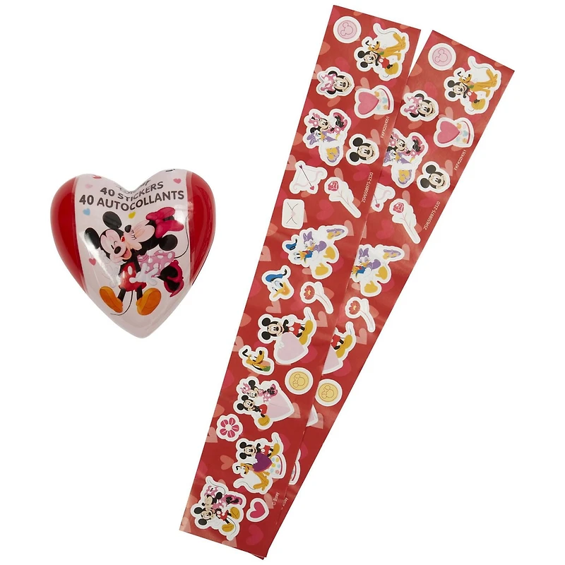 Disney Mickey & Minnie Valentine Cards, 40 Count Classroom Exchange Stickers