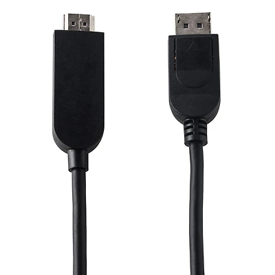 Câble DisplayPort vers HDMI, haute résolution, vidéo Full HD de 1,8 m (6 pi) onn.