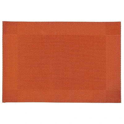 Set de Table en Vinyle (Classique) (Orange) - Lot de 12