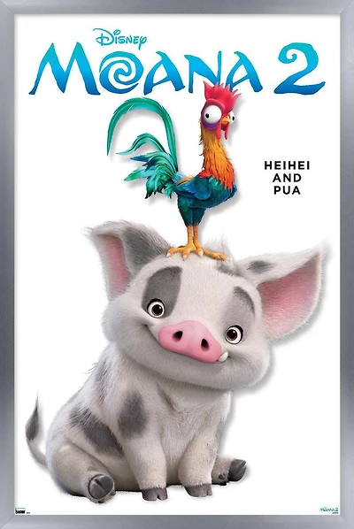 Disney Moana 2 - Heihei and Pua Feature Series Wall Poster, 22.375" x 34"