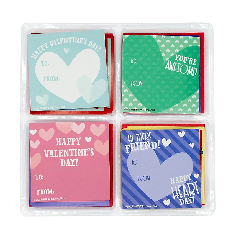 Assorted Valentines Kiddie Cards, 12 count with Envelopes (Blowfish, Whale, JellyFish, Penguin)
