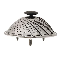 Starfrit Marguerite à Légumes en AcierIinoxydable, Repliable, Poignée Amovible et Extensible, Pieds en Silicone, Compatible avec le Lave-Vaisselle