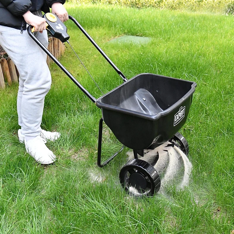 Expert Gardener 15000SQ ft Push Spreader, Black