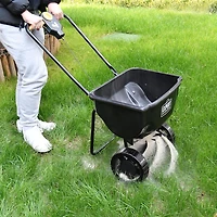 Expert Gardener 15000SQ ft Push Spreader, Black