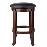 Winsome Walcott Swivel Seat Counter Stool, Black & Walnut