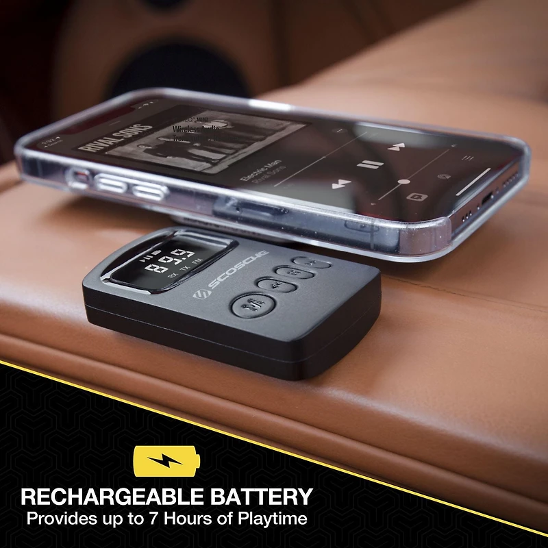 Scosche BTTRFM-RP FM BluetoothTransmitter & Wireless Audio Receiver w/ USB-C to USB-C Charging Cable, BT Trans/Rcvr & FM Trans