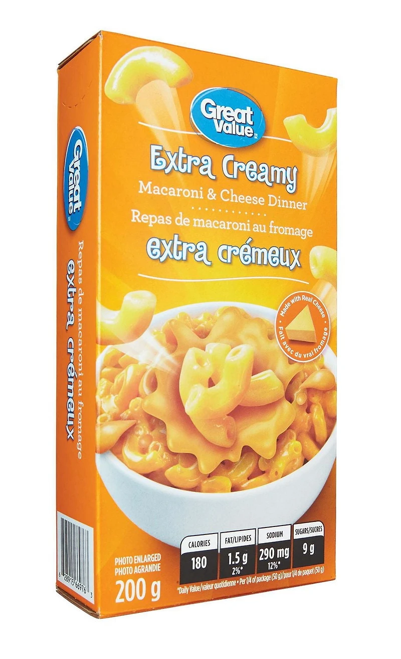 Great Value Extra Creamy Macaroni and Cheese Dinner