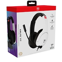 Turtle Beach Airlite Fit Wired Gaming Headset: White & Black - Officially Licensed for Nintendo Switch 2, Nintendo Switch - Durable, Lightweight