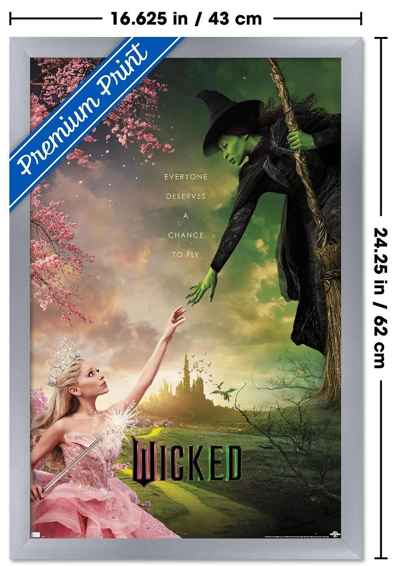 Wicked - One Sheet Wall Poster, 14.725" x 22.375" Framed