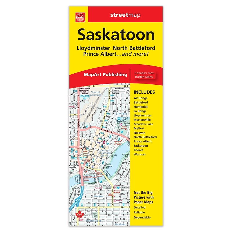 Saskatoon Folded Map