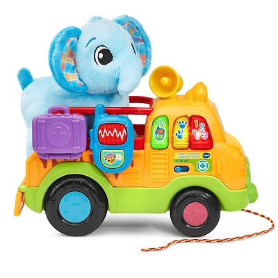 VTech® Learn & Rescue Elephant Truck™ with Plush Elephant Toy - English Version, 12-36 Months, VT ELEPHANT TRUCK EN