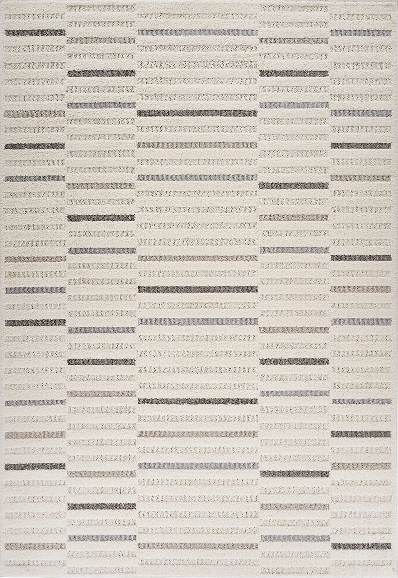 Rug Branch Nimbus Modern Indoor Area Rug, Cream Grey, Geometric - Living Room, Bedroom, Dining Room, and Kitchen