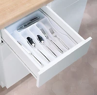 Rubbermaid Adjustable Cutlery Tray, White